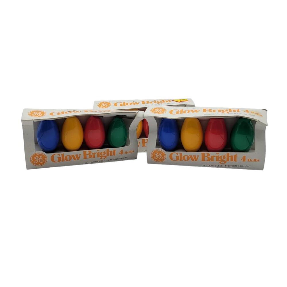 Lot Of 3 Packs GE Glow Bright C-9 Replacement Christmas Light Bulbs NIP
